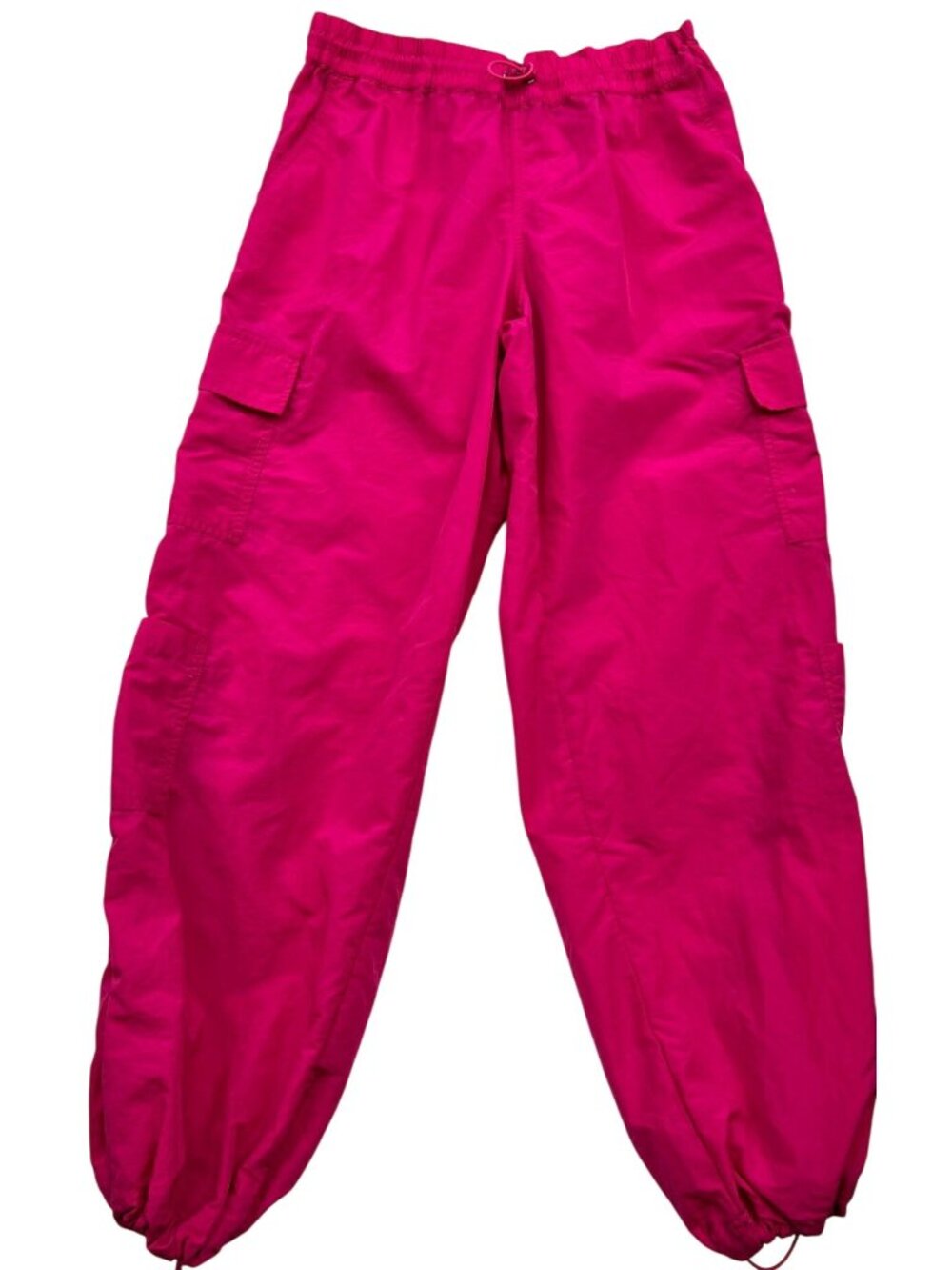 Full Tilt Bright Fuchsia Cargo Jumpsuit Pants